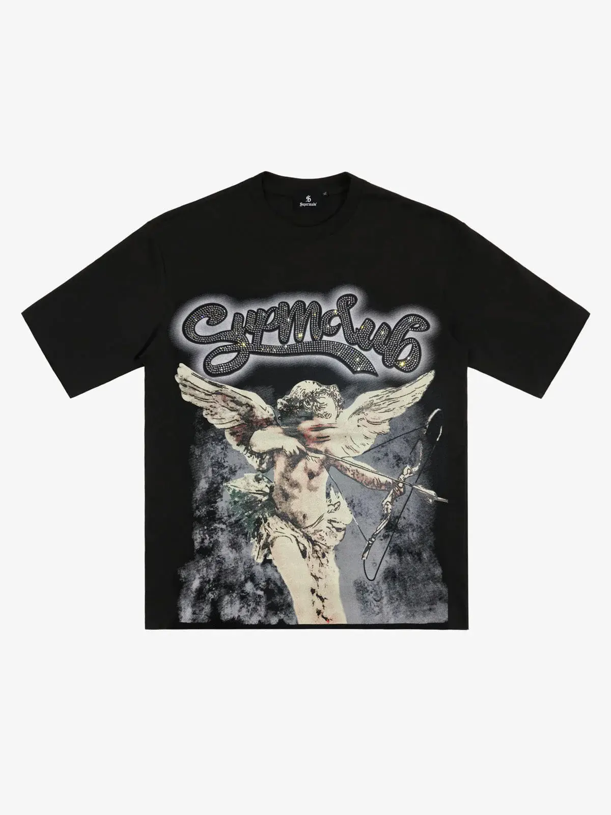 Thesupermade Retro Cupid Rhinestone Graphic T-Shirt