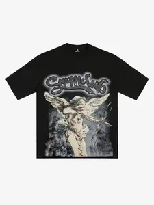 Retro Cupid Rhinestone Graphic T-Shirt