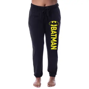 DC Comics Womens' Batman Classic Bat Logo Sleep Jogger Pajama Pants