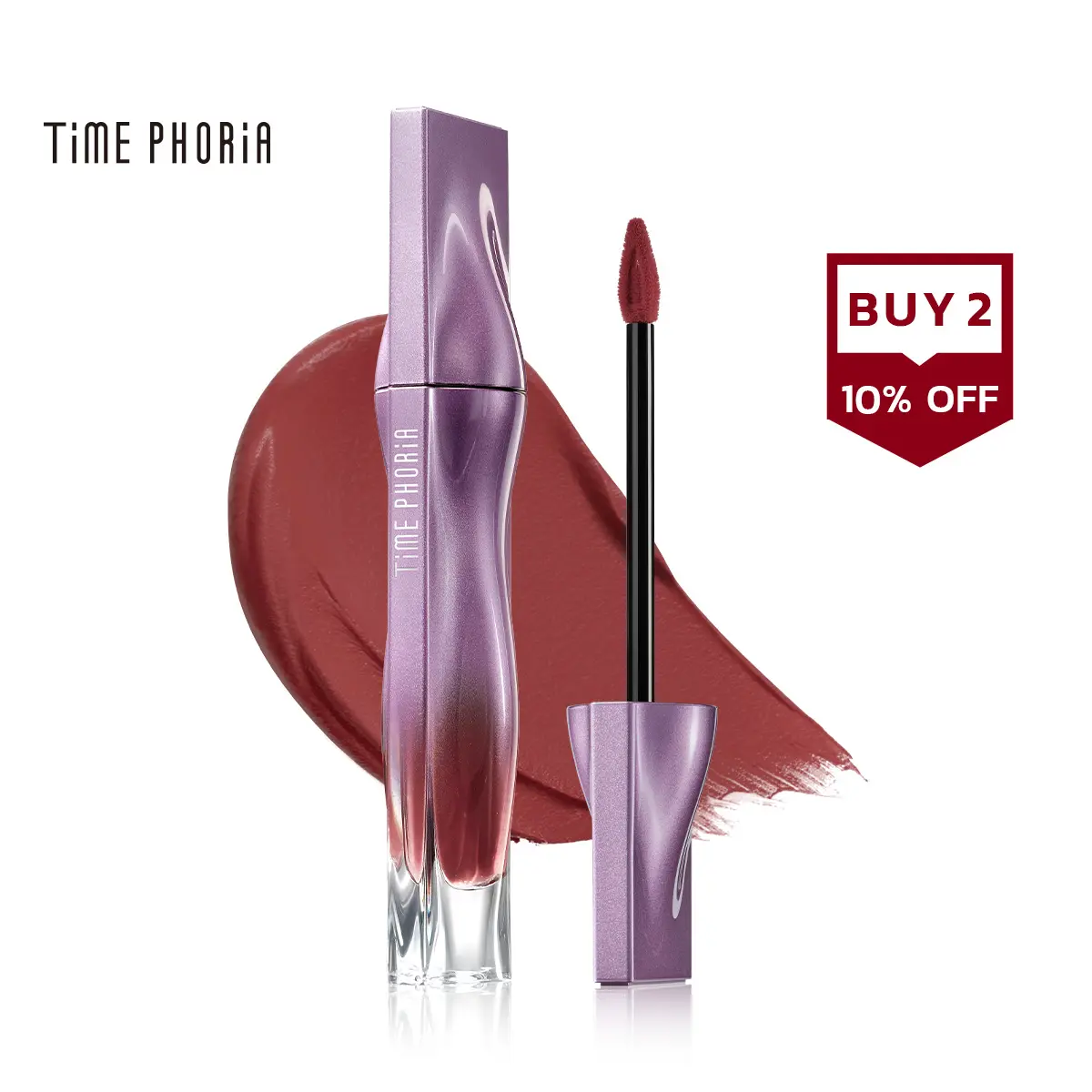 [TIMEPHORIA HOT] Nebula Velvet Lip Cream 4ML - Luxurious Velvet Lipstick Lip Tint Lip Gloss Soft Blurring 12 Hours Comfort Longwear Makeup Cosmetic Blend Glossy Daily Compact