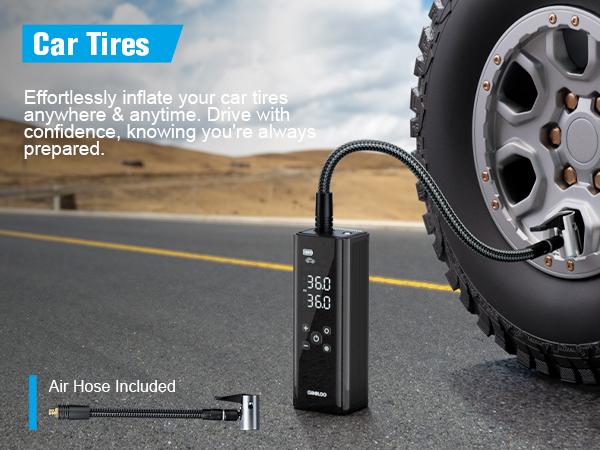 GOOLOO GT150 Portable air compressor-150PSI High-Pressure,Led Screen, Car accessories for Vehicle,Motorcycles,Bicycles,Balls,Tire Inflator, Springtok