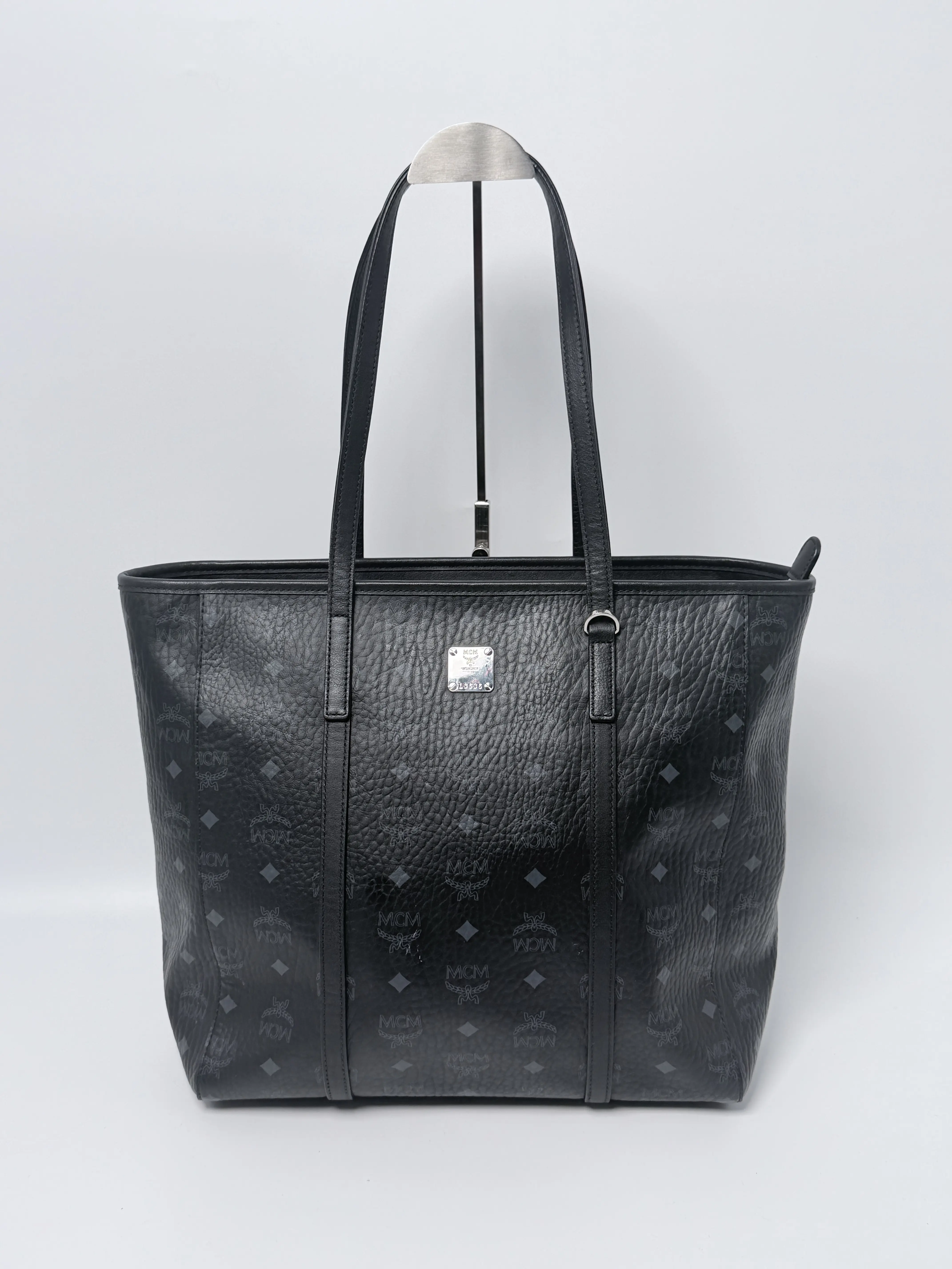 Pre-owned MCM Canvas Tote Bags Visetos Leather Tote Shoulder Bag JD058MCM