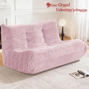 【Valentine‘s Last Call: Claim Your Love Seat】AHB Premium Bean Bag Loveseat Chair: Memory Foam Filled Big Sofa for Adults, Fireside & Gaming Lounger - Home & Apartment Essential