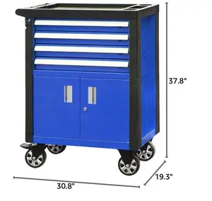 Rolling Garage Workshop Tool Organizer 4 Drawer Tool Chest, for Garage Storage with 4 Wheels