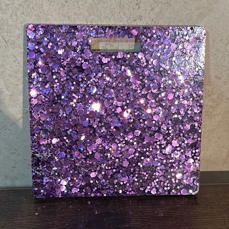 Blank Purple Glitter Horizontal Badge Buddy (Personalization Available)