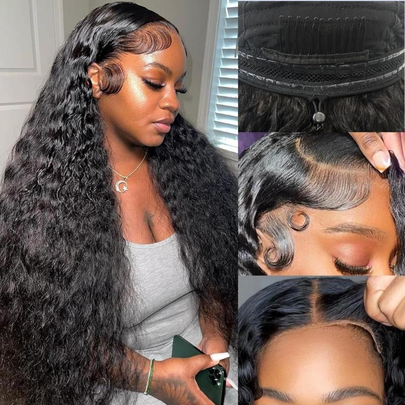 Bling Hair 13x6 13x4 Deep Wave Lace Front Glueless Wigs Human Hair 180% Density Deep Wave Frontal Wigs Human Hair HD Lace 38 Inch Curly Wigs for Black Women Pre Plucked with Baby Hair Curly Lace Front Wig TikTokShopHolidayHaul