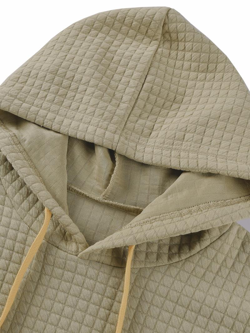 Men's Drawstring Up Hoodie & Joggers French Terry Set, Menswear, Casual Athletic Long Sleeve Hooded Jacket & Trousers for Fall & Winter, Men's Clothing for Daily Wear, Summer Sportswear Indoor Outdoor, Tracksuit, Athleisure ClothesRefer to the size chart.