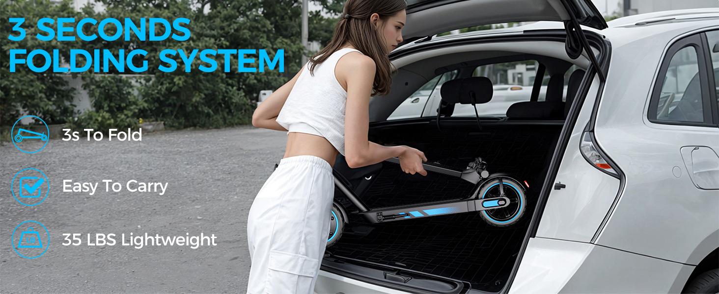 Electric Scooter 500W Motor for Adult with 10" Vacuum Big Tire, Max Speed 28MPH, Foldable & Portable EScooter for Commuting, Electric Kick Scooter with APP Control 36V 10.5AH Battery long Range Commuter Electric Scooter dual brake Electric Scooter 500W Motor for Adult with 10" Vacuum Big Tire, Max Speed 28MPH, Foldable & Portable EScooter for Commuting, Electric Kick Scooter with APP Control 36V 10.5AH Battery long Range Commuter Electric Scooter dual brake