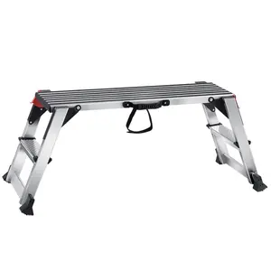 VEVOR Folding Work Platform,  , 660 lbs Load Capacity, Aluminum Drywall Stool Ladder, Heavy Duty Work Bench w/ Non-Slip Feet, Ideal for Washing Vehicles, Cleaning, Painting, Decorating