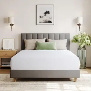 EGOHOME Short Queen Memory Foam RV Mattress 10 Inch, Green Tea Gel for Cooler Sleep, Supportive & Pressure Relief, Bed in a Box, Medium, CertiPUR-US Certified Foam, 75" x 60", White Short Queen 10 inch