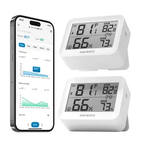 INKBIRD 6-in-1  Bluetooth Thermo-Hygrometer IndoorMonitor with APPcontrol For Home, Wine Cellar, Greenhouse TiktokShopSpringGlowUp