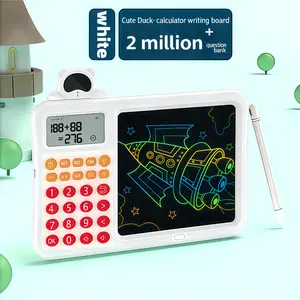 Interactive Math Drawing Toy for Kids Ages 3-8, Erase & Practice Addition Subtraction Multiplication Division, Screen-Free Learning Set with Talking Book，Lovely Easter Presents for Grandson and Granddaughter