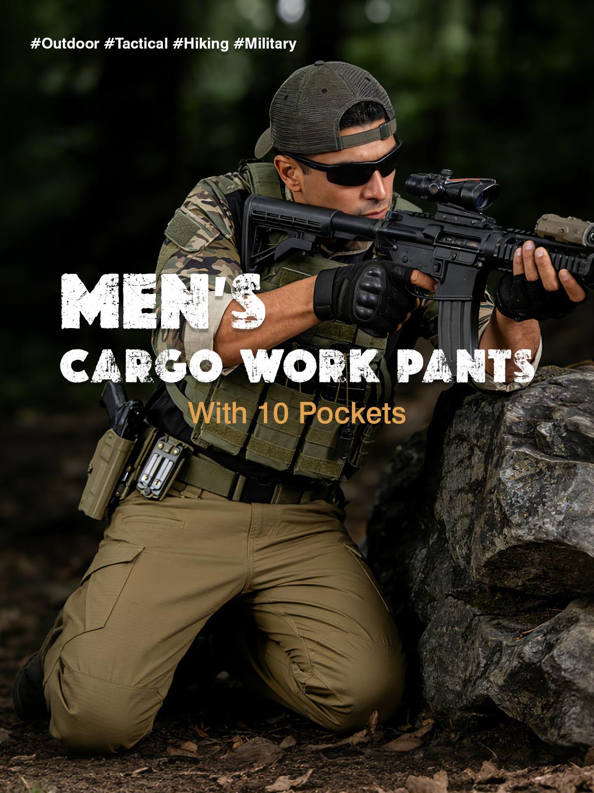 GOPUNE Men's Tactical Work Pants Lightweight Multi-Pocket Water Resistant Cargo Pants Ripstop Hiking Military Construction Outdoor Pants 10 Pockets GOPUNE Men's Tactical Work Pants Lightweight Multi-Pocket Water Resistant Cargo Pants Ripstop Hiking Military Construction Outdoor Pants 10 Pockets