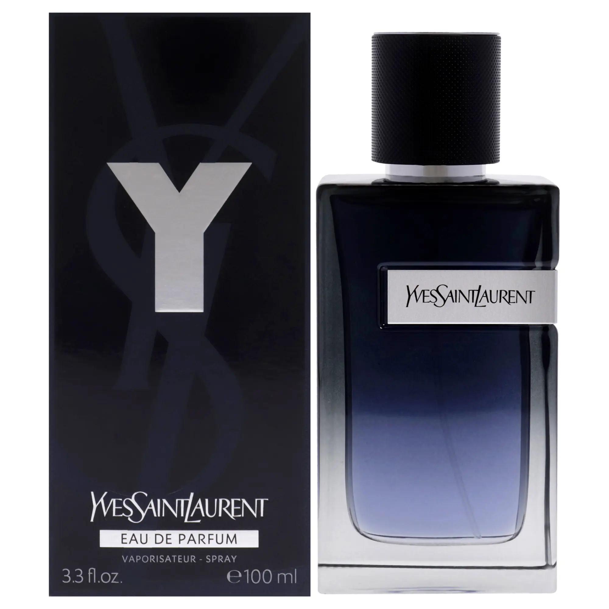 Y by Yves Saint Laurent Men's Refillable EDP Spray - 3.3 oz (100ml), Bold Logo, Spray On