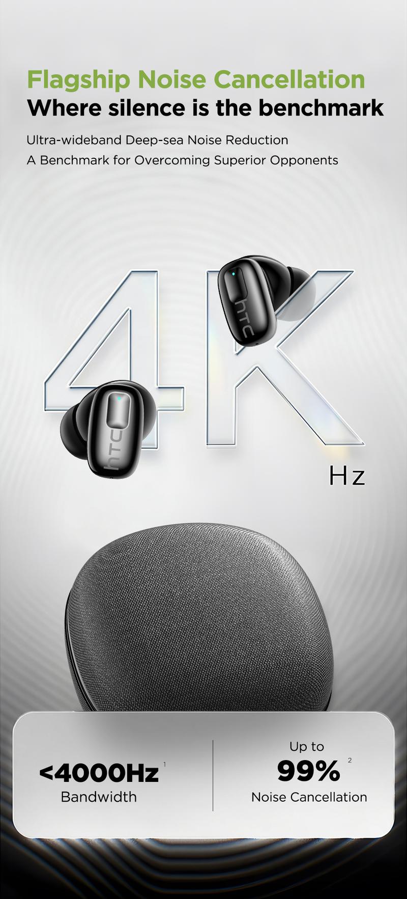 HTC NE75 TWS Wireless Bluetooth Earphones, HIFI sound quality, built-in microphone, supports voice calls, suitable for sports, fitness, studying, and entertainment.