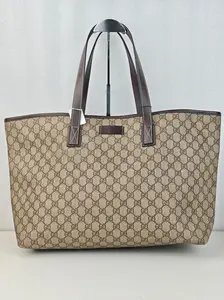 Pre-owned Coated Canvas Shoulder Bags Gucci Supreme Tote Bag
