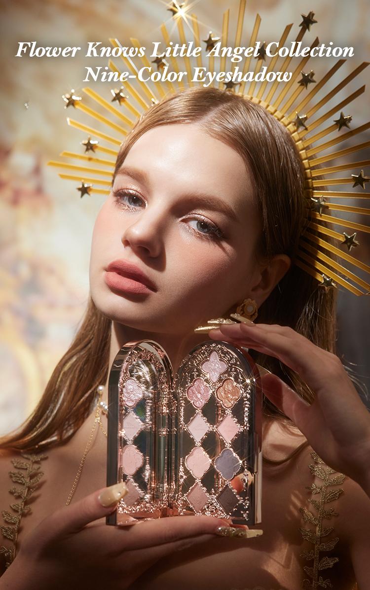 Flower Knows Little Angel Collection 9-Color Eyeshadow Palette, longlasting, matte, shimmer, silky, dealsforyoudays