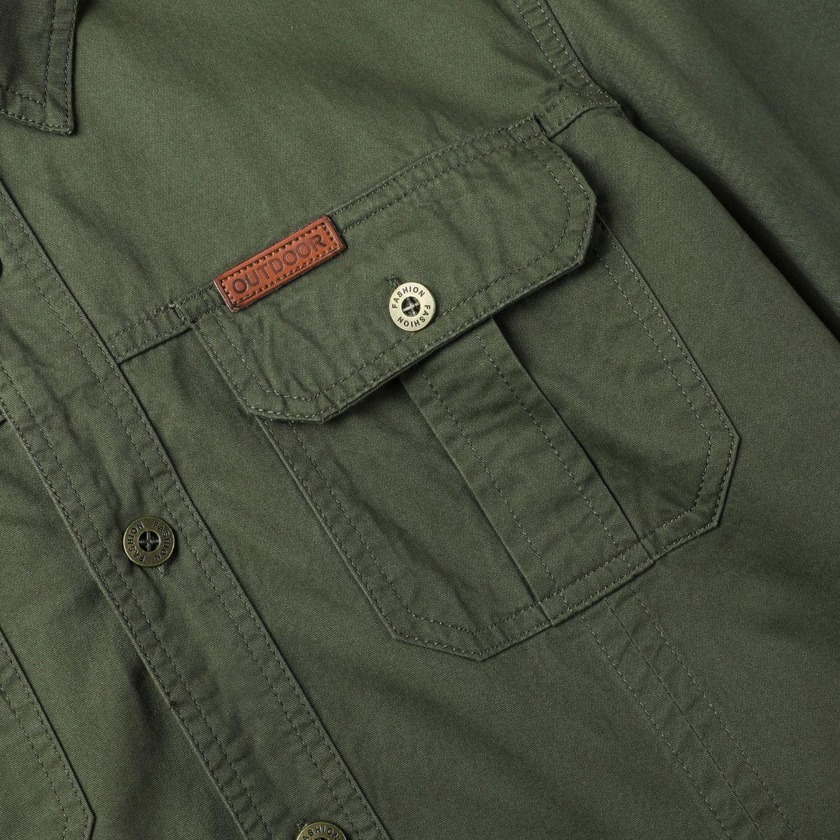 Men's Long Sleeve Workwear Shirt - Outdoor Casual Versatile Top