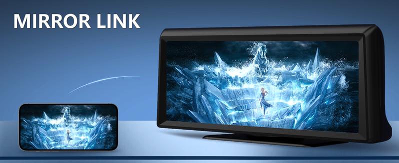 【Hieha】Wireless CarPlay Screen with 2K Dash Cam, 8.1" Portable Touchscreen Car Stereo with CarPlay & Android Auto, 1080P Backup Camera, Voice Control, Bluetooth, Mirror Link, GPS Navigation