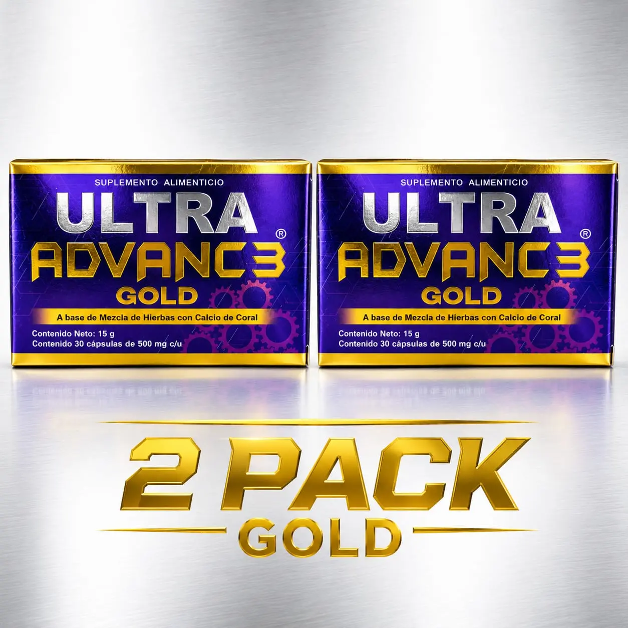 Ultra Advance 3 Gold Ultimate Joint Support - Vegan - Non GMO - Original 30 Caps (2 PACK)
