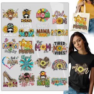 20pcs Mother’s Day DTF Heat Transfer Bundle –  Mom Mama Mommy Designs – Iron On Transfers for Shirts, Hoodies, Tote Bags