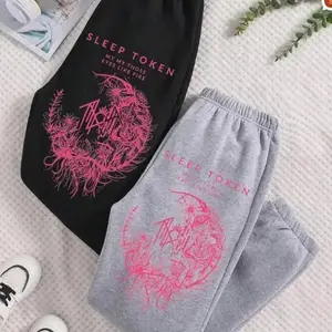 Sleep Token Those Eyes Like Fire Pink Sweatpants, Sweatpants For Sleep Token Tour, Cool Design Sweatpants, Metal Music Sweatpants, ST Merch