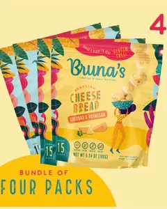 Bundle of 4 packs - 2 flavors of each  1-Cheddar & Parm and Garlic & Onion