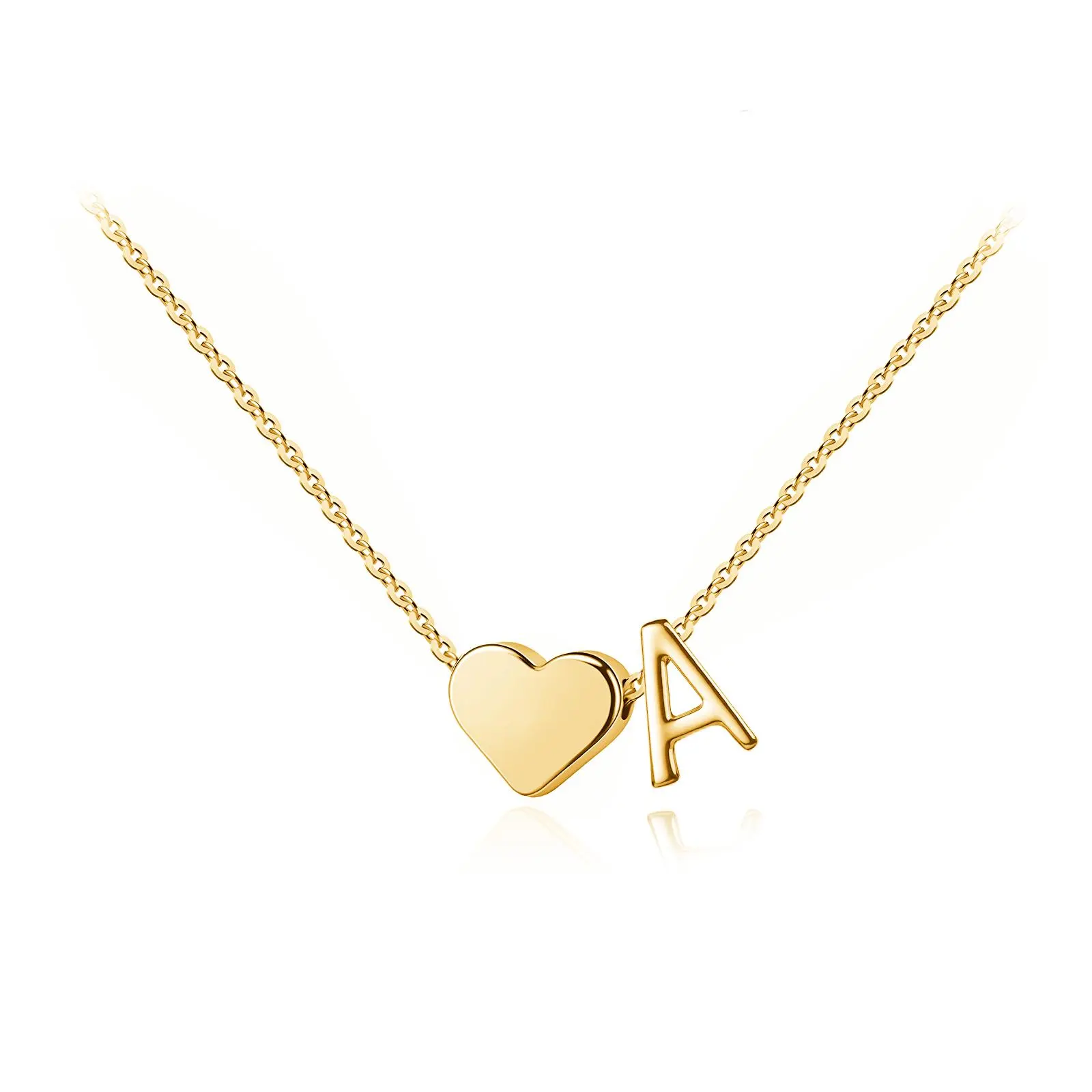 [LIVE] Tiny Heart Initial Necklace Letter A–Z Pendant, Personalized Name Tag Necklace, Birthday & Christmas Gift for Women and Girls