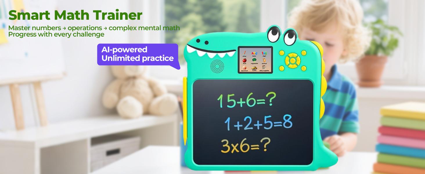 16-inch multifunctional early childhood learning machine, LCD tablet with learning machine, dual-screen learning board with 9 learning themes for autistic children's toys, suitable for boys and girls' birthday party Christmas gifts. kid Writing