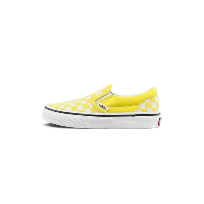 Vans Classic Slip On - Youth Sneakers summerwins, Casual, Shoe, Footwear, Padded, Suede, Rubber, Women, Checkerboard, Elastic Band, Shoes, Everyday Walk, Signature Rubber Waffle Outsoles, Walking Shoes, Classic Casual Shoes