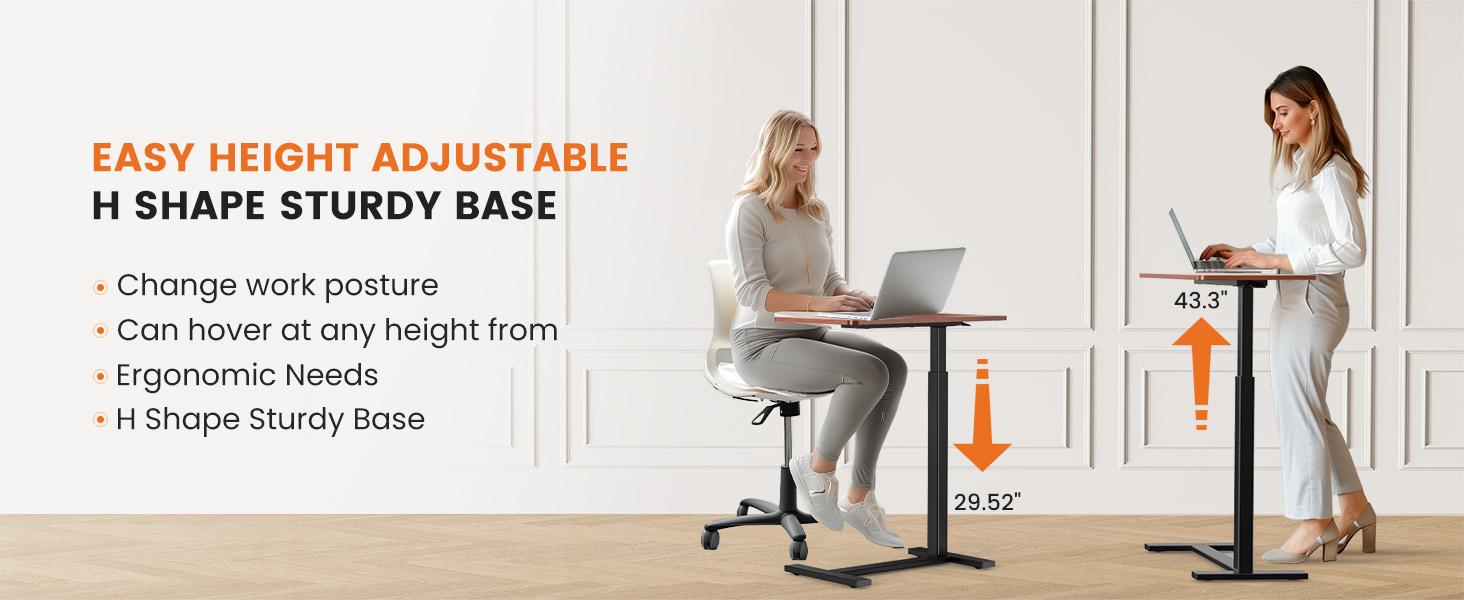 【Deal】Overbed Bedside Table with Wheels, Adjustable Hospital & Home Use Bed Table, Rolling Laptop Table, Mobile Standing Desk