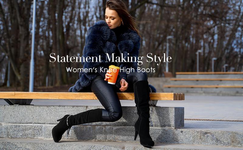 DREAM PAIRS Over The Knee Chunky Heel Boots DREAM PAIRS Over The Knee Chunky Heel Boots