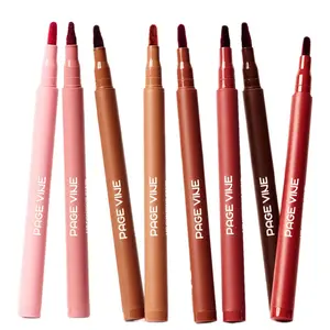 Velvet Lip Liner Pencil Set - Long Lasting Waterproof Non-Stick Cup Formula Creamy Matte Lip Liner for Holiday Gifts & Daily Makeup