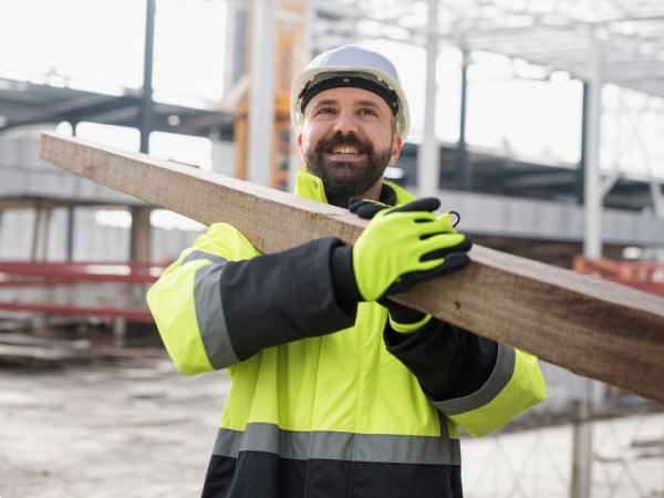 toolant Warm Safety Jackets for Men, High Visibility Reflective Work Jackets, Waterproof Construction Coats for Cold Weather