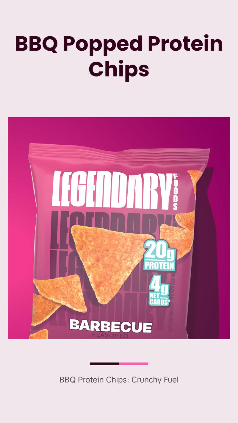 Barbecue Popped Protein Chips Snack Crispy - 7 pack