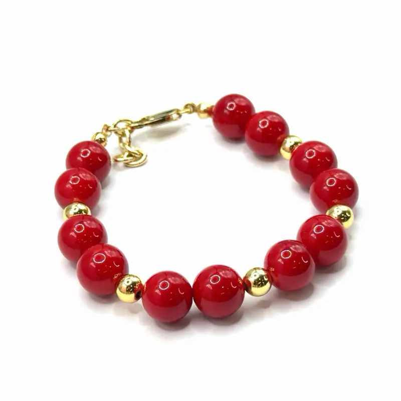 Coral rojo de imitación brazalet