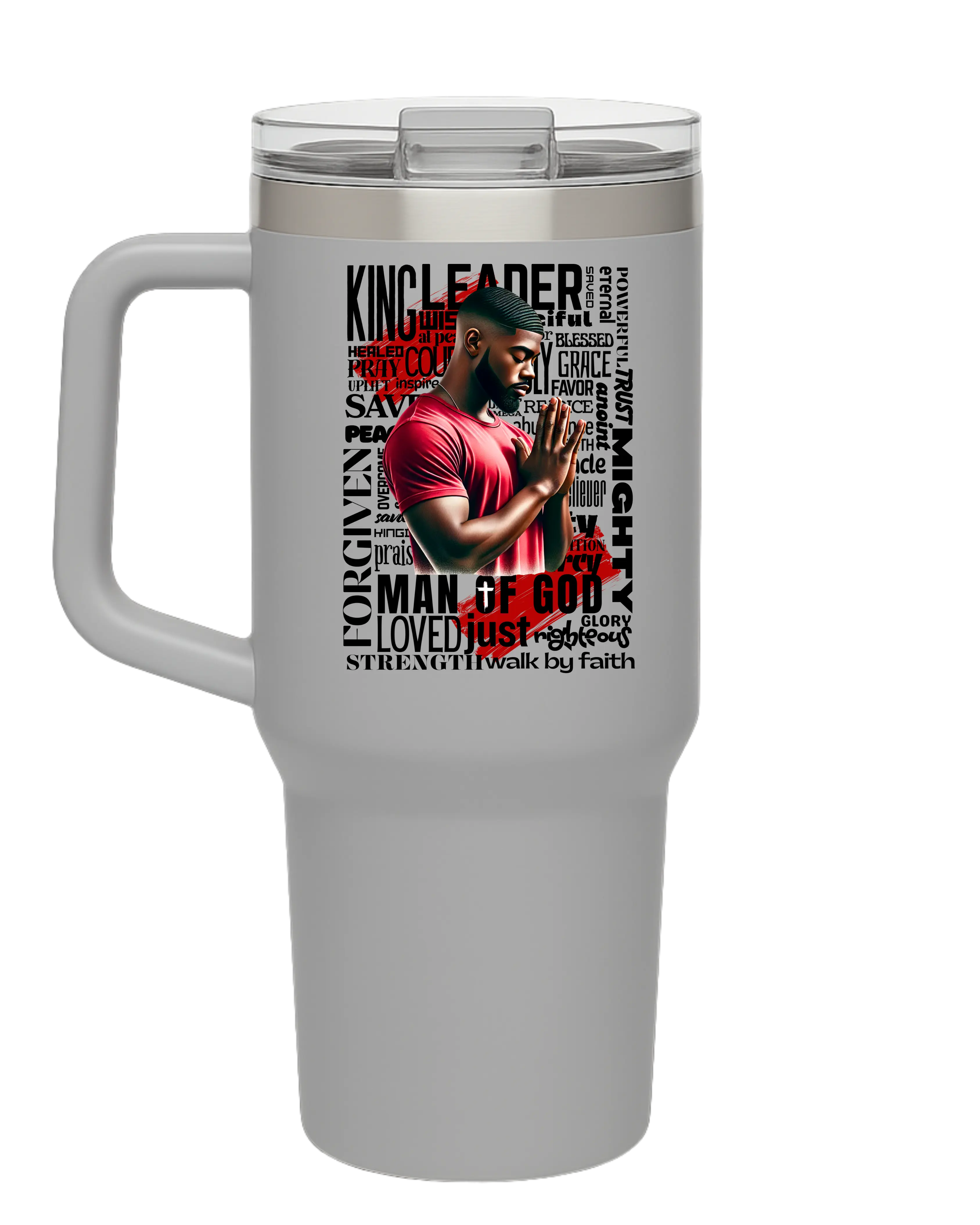 King Leader – Man of God 40oz Stainless Steel Tumbler