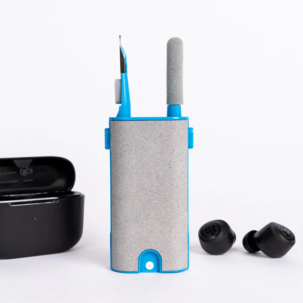 [LIVE Exclusive] Jlab Cleaning Kit Grey for Headphones Phones Earbuds & Other Electronics with Brush Cloth & Refillable Spray Camera Lens Camera Cleaner