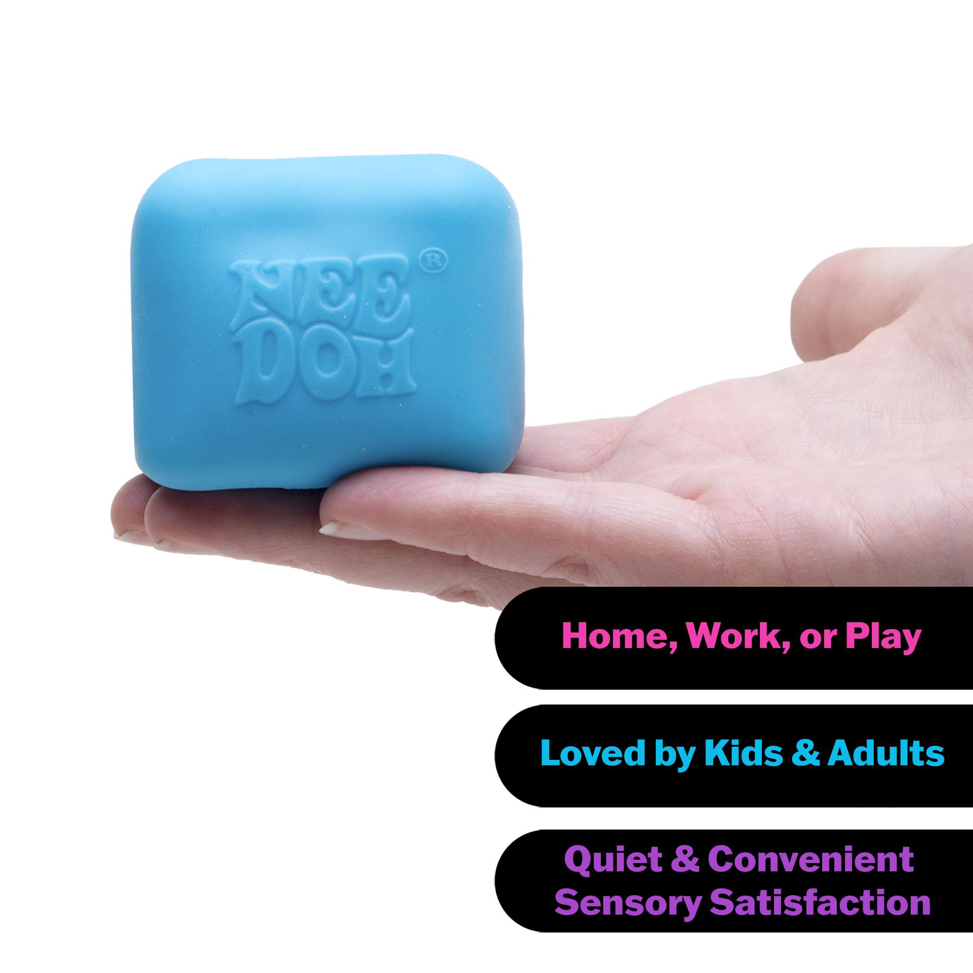 NeeDoh Swirl Nice Cube – Sensory Fidget Toy with Super Solid Squish, Stretchable Stress Relief, One Random Color
