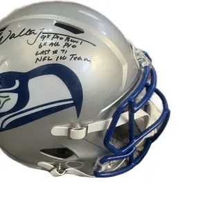 Walter Jones Signed Seahawks Helmet 4 Inscriptions "NFL 100" "Last #71" BAS