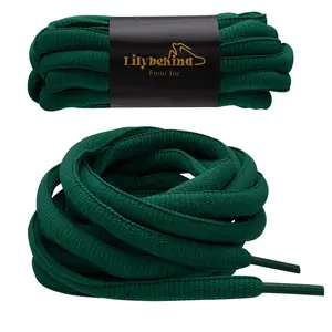 Lilybekind Premium SB Replacement Shoe Laces for Sneakers Athletic Oval Fat Shoelaces Thick Shoe Strings (Green)