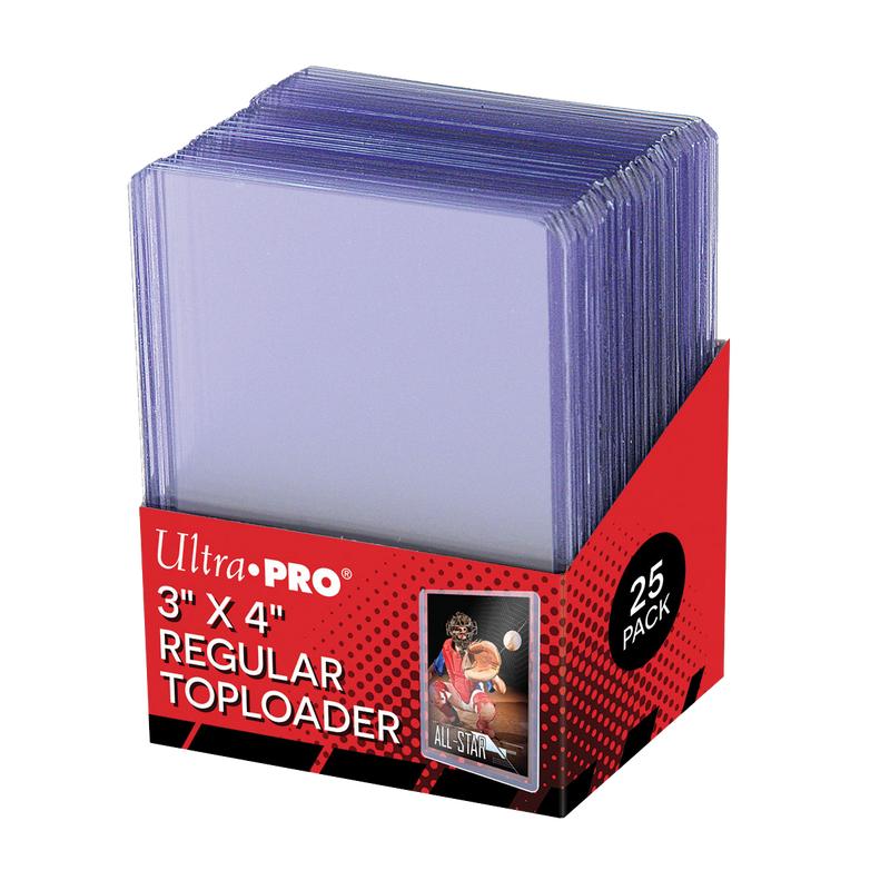 Ultra PRO 3" x 4" Clear Regular TOPLOADER® Sleeves 25ct for Standard Size Cards Durable PVC Protection