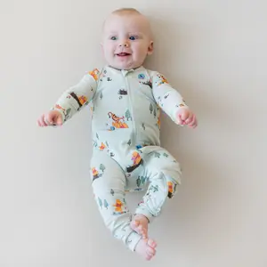 Zippered Romper in Winnie the Pooh Hundred Acre Wood