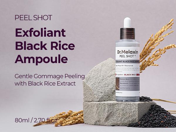 [Dr.Melaxin Official] Peel Shot Care Set | Peel Shot Amples (Black Rice & White Rice) + Peel Shot Toner Rice Exfoliating Ferment  Extract Korean Cosmetics Skin Repair