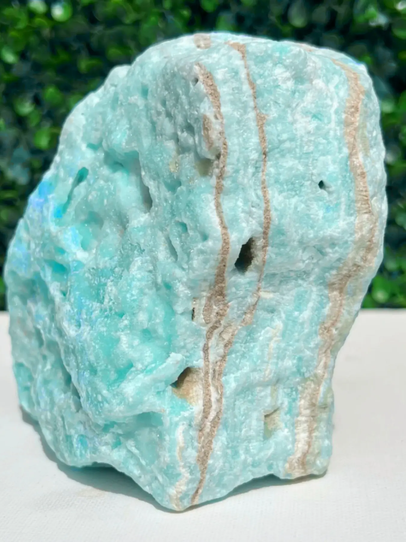 Rare Blue Agate Mineral Specimen, Unique Bohemian Style Desktop Decoration, Decorative Ornaments, Ideal Gift for Collectors and Crystal Lovers