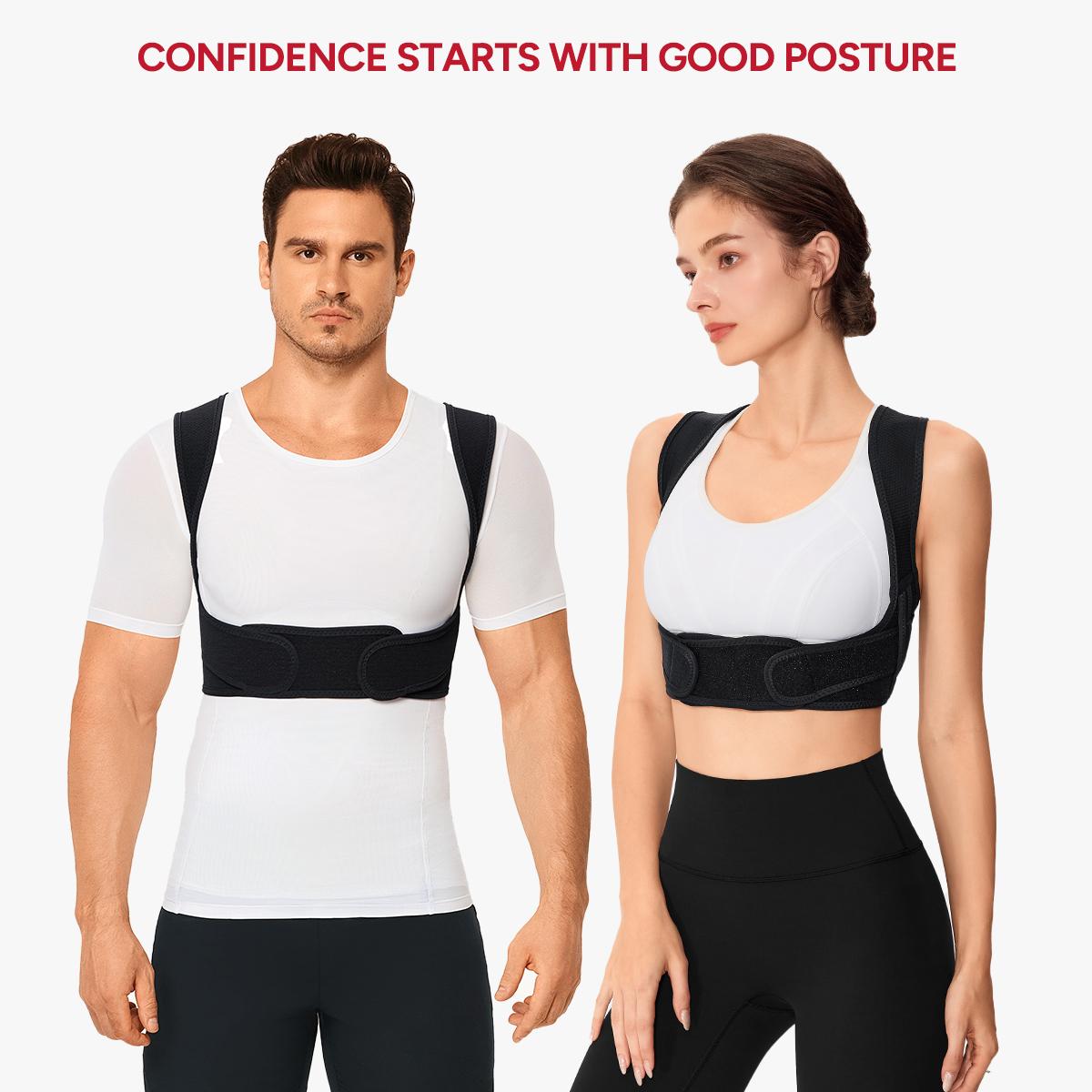Nebility Unisex Posture Corrector and Back Brace Support for Women and Men Adjustable Upper and Lower Back Neck Shoulder and Clavicle Pain Relief for Scoliosis Hunchback and Thoracic Spine Issues
