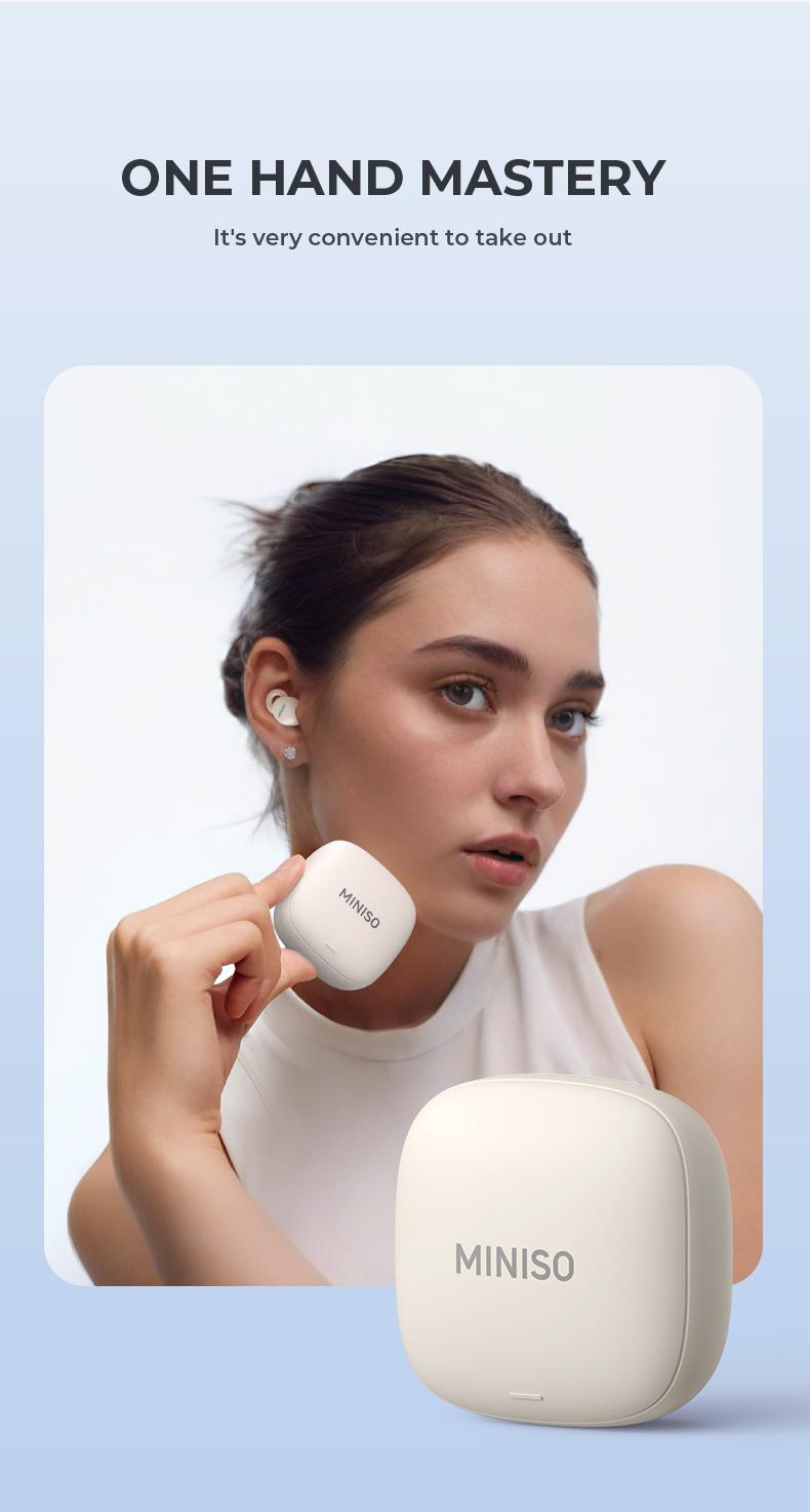 MINISO X10 Sleep Earbuds,Bluetooth Earphones,Wireless Earbuds,Touch Control,Smooth Bluetooth 5.4,Sleep-Noise Cancelling,Fast Charging & Long Standby,Comfortable Soft Ear Tips.