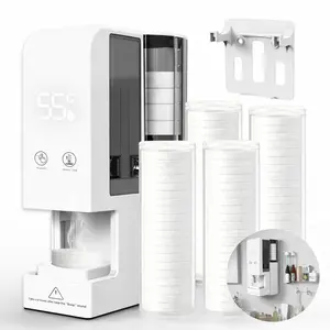 Hot Face Towel Heater with 80 Compressed Towels – 55°C/130°F Spa Towel Warmer, Auto Dispensing, Wall Mount for Home & Salon