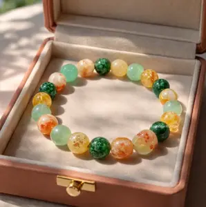 Triple Prosperity Bracelet Healing Citrine Turquoise Aventurine Wealth Bracelet
