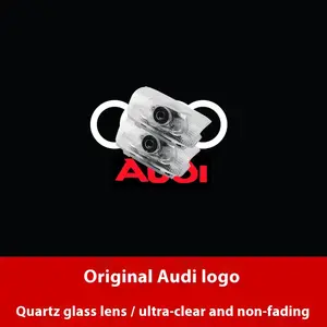 Car Door Lights Compatible with A1 A3 A4 A5 A6 A7 A8 Q3 Q5 Q7 R8 TT RS S Accessories, Super Bright Welcome Light Puddle Light